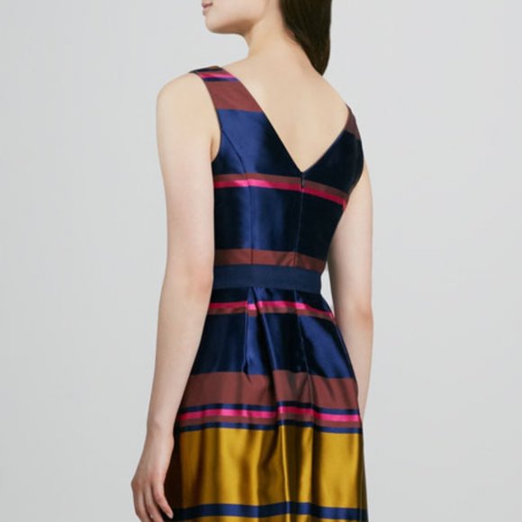 Trina Turk Sabra Striped Shantung Dress - Picture 2 of 3